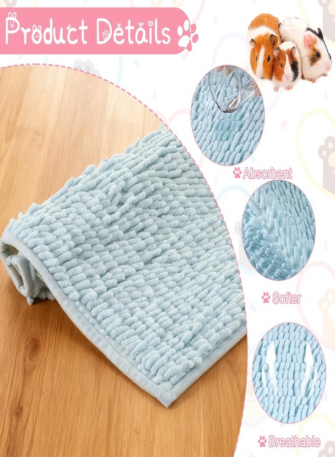 SHENLIU 8Pcs Guinea Pig Cage Liner 16x12 Inch Rabbit Cage Liner Bedding Reusable Guinea Pig Mat Pad Washable Training Pad Animal Sleeping Bedding Mat for Small Animals, Bunny (Gray, Green, Pink, Blue) - Image 3